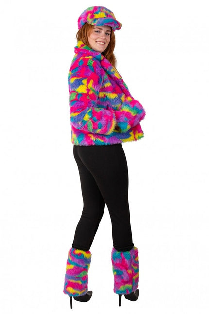 Cappotto di pelliccia Camouflage Rainbow