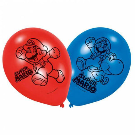 Palloncini Super Mario 23 cm 6 pezzi