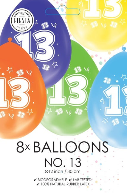 Palloncini colorati 13 anni 30cm 8pz