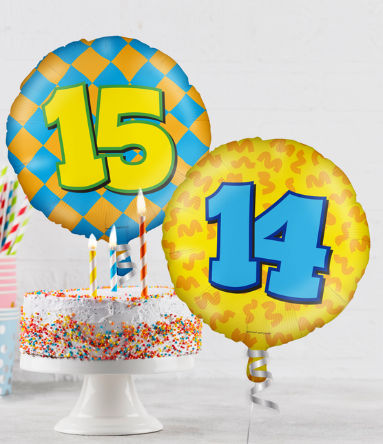 Palloncino ad elio 11 anni colorato vuoto 46 cm