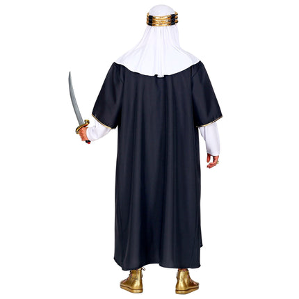 Costume da sceicco nero bianco uomo