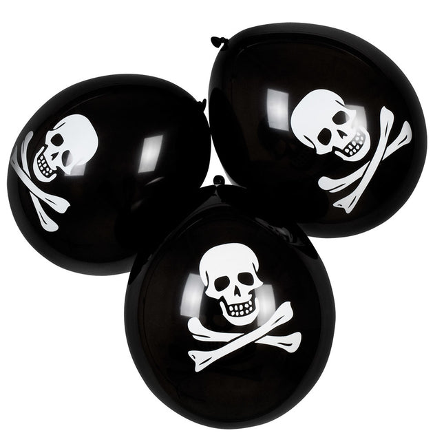 Palloncini Pirata Teschio 25cm 6 pezzi