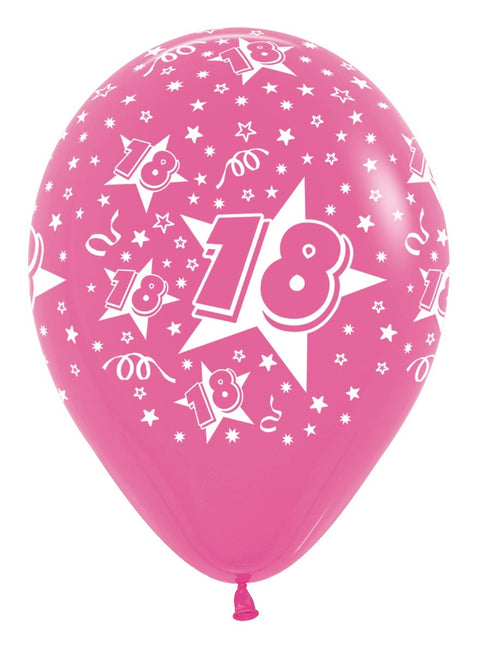 Palloncini Numero 18 Mix 30cm 25pz