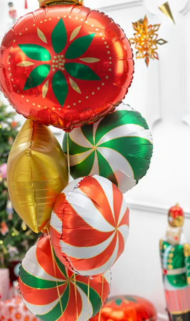 Pallone di Natale a elio vuoto 45 cm