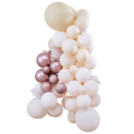 Set di archi per palloncini in oro rosa bianco e pesca