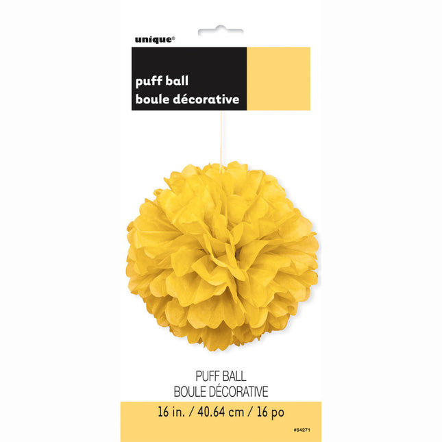 Pompon giallo 40 cm