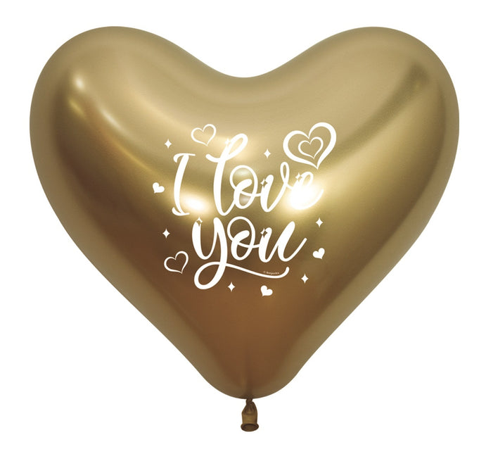 Palloncini Cuore I Love You Reflex 35cm 12pz