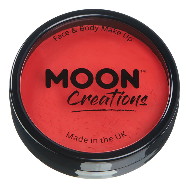 Moon Creations Pro Face Paint Cake Pots Rosso brillante 36g