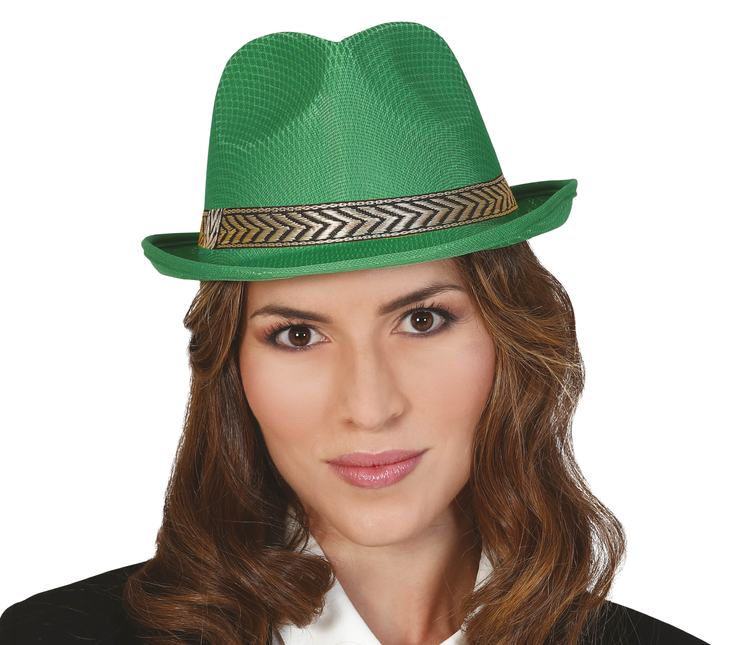 Cappello verde da gangster