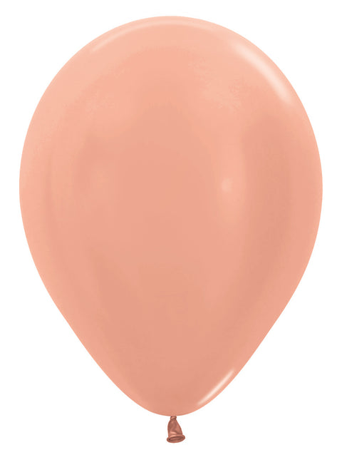 Palloncini Oro Rosa Metallico 30cm 12pz