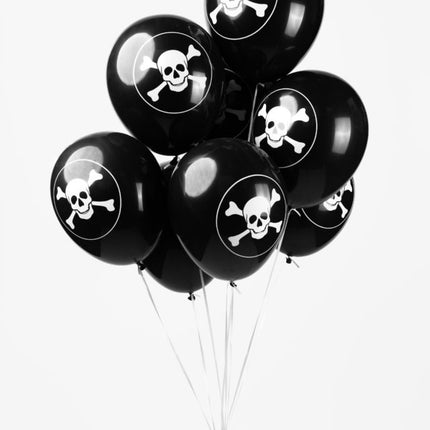 Palloncini pirata neri 30,5 cm 8 pezzi