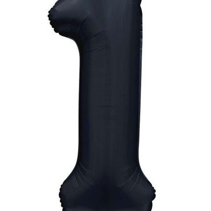 Palloncino nero figura 1 anno lucido 86 cm