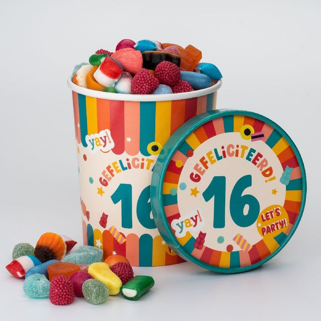 Vassoio per caramelle colorate 16 anni 12 cm