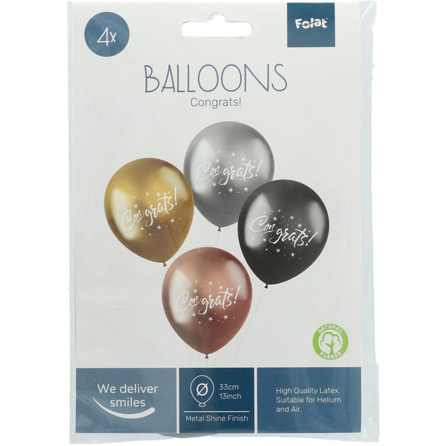 Palloncini Congratulazioni 33cm 4pz