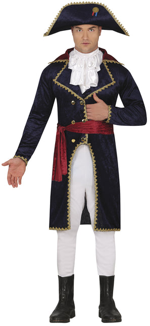 Costume da pirata blu rosso uomo