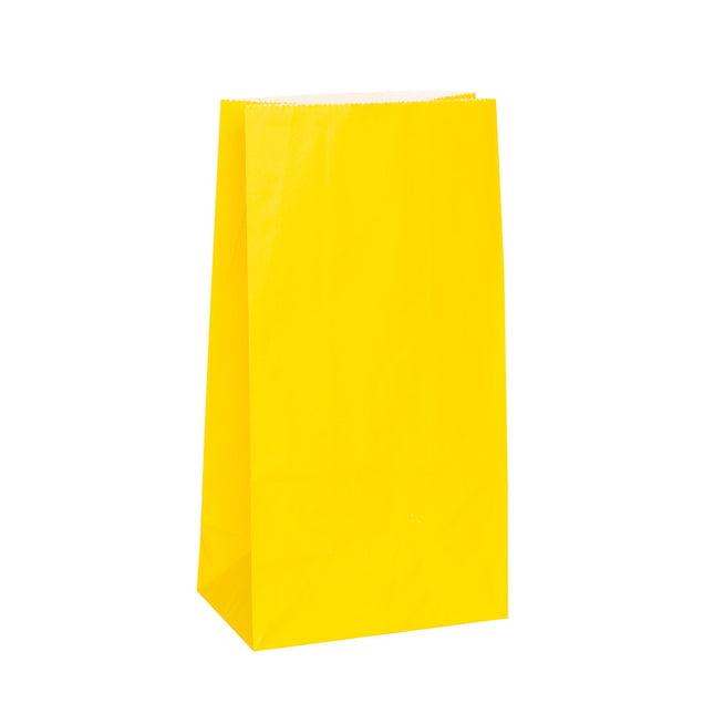 Sacchetti per feste Giallo 25cm 12pz