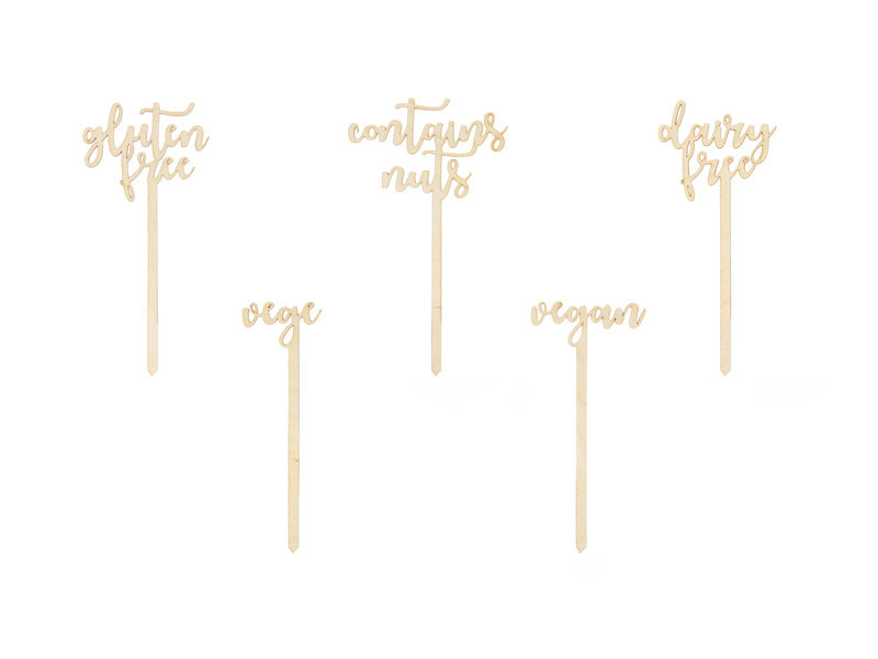 Cake toppers Ingredienti 16cm 5pz