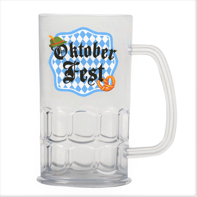 Stein per birra Oktoberfest in plastica da 400 ml