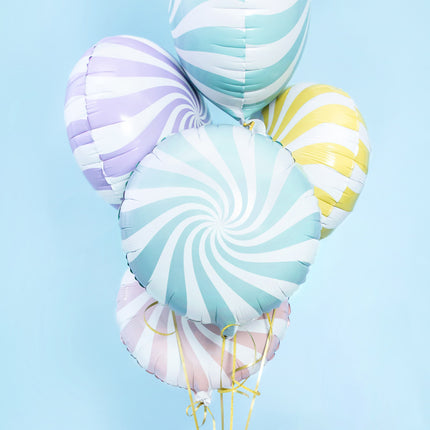 Palloncino ad elio azzurro a spirale 45 cm vuoto