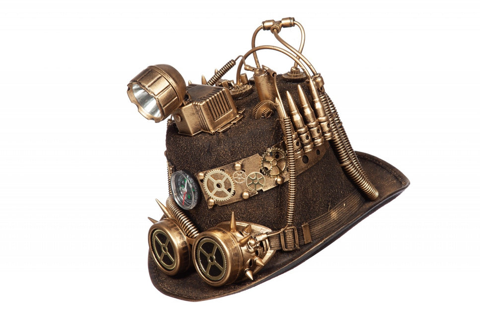 Cappello Steampunk con lampada Mine