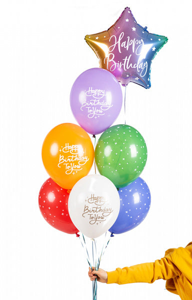 Palloncini Happy Birthday To You Mix 30cm 6 pezzi