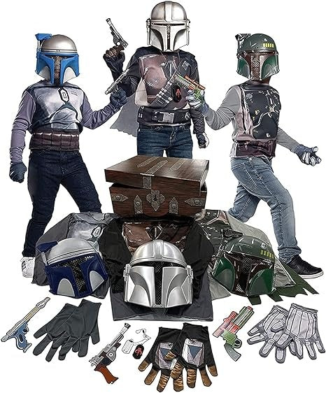 Set di costumi da cacciatori di taglie di Star Wars 19 pezzi