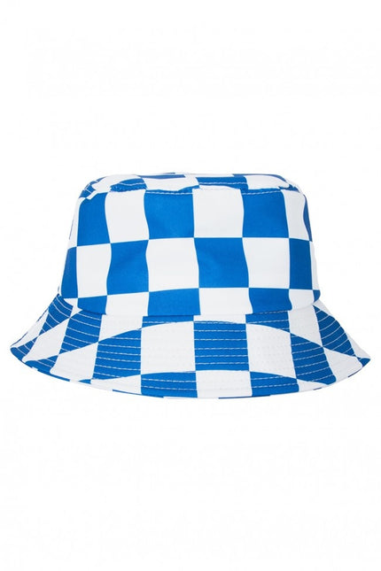 Cappello da pescatore blu/bianco a blocchi