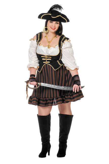 Costume da pirata donna marrone