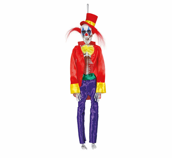 Decorazione appesa di Halloween Clown Scheletro 40 cm