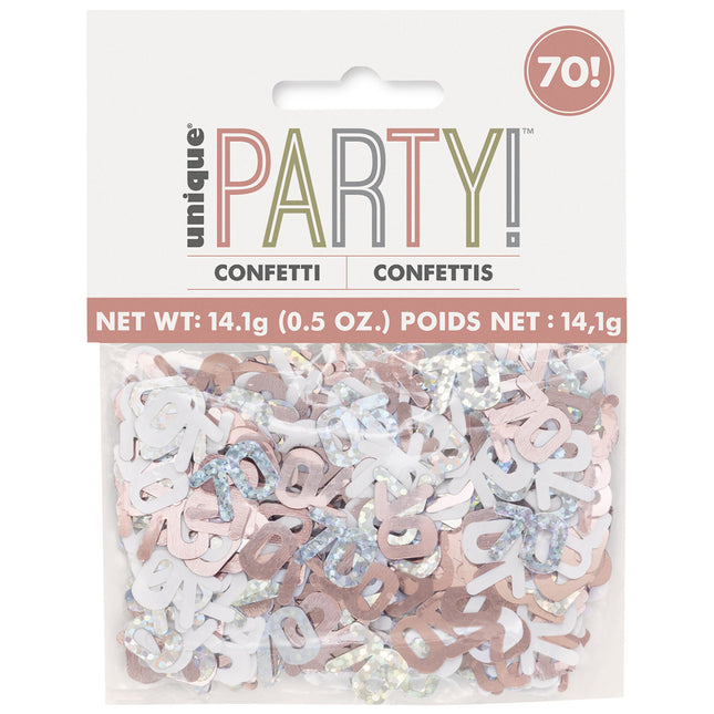 70 Years Confetti Bag Oro Rosa 14gr