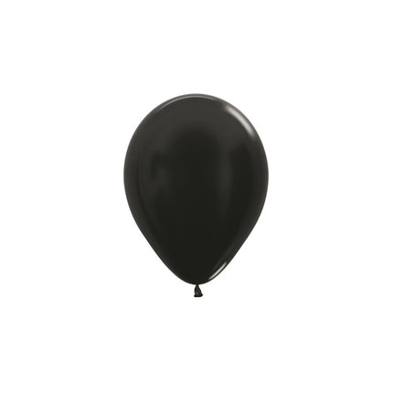 Palloncini Metallic Black 12cm 50pz