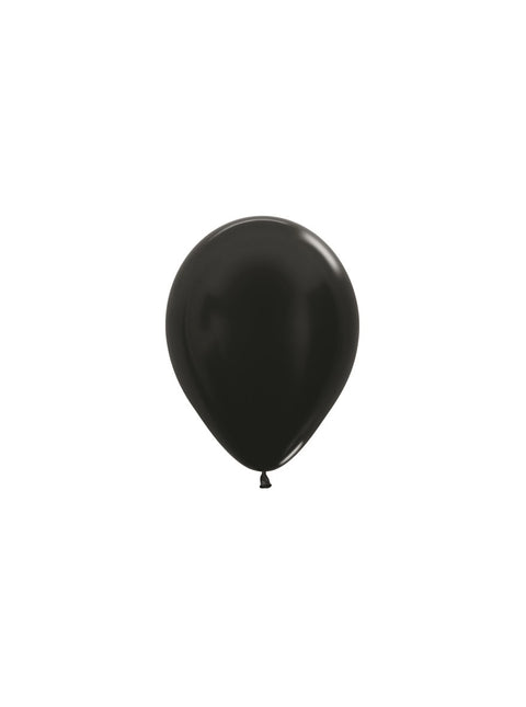 Palloncini neri metallizzati 12cm 50pz