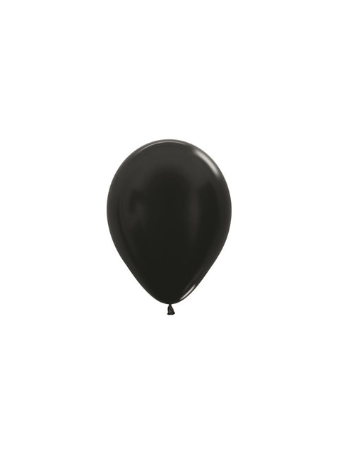 Palloncini Metallic Black 12cm 50pz