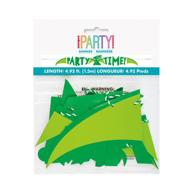 Ghirlanda di lettere Dino Party Time 1,53 m