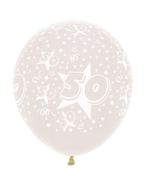 Palloncini Numero 50 Clear 45cm 25pz