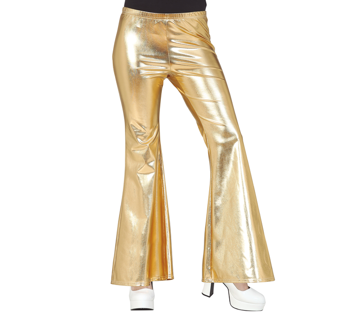 Pantaloni Disco 70S Donna Oro