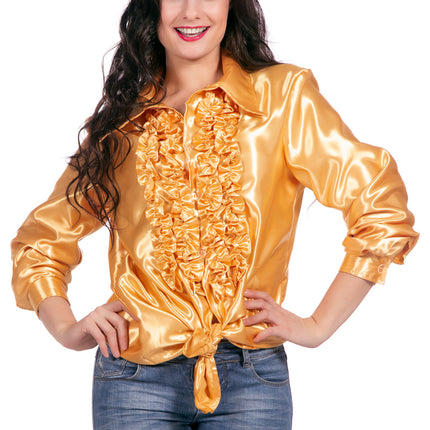 Camicetta Disco Ruffles Oro