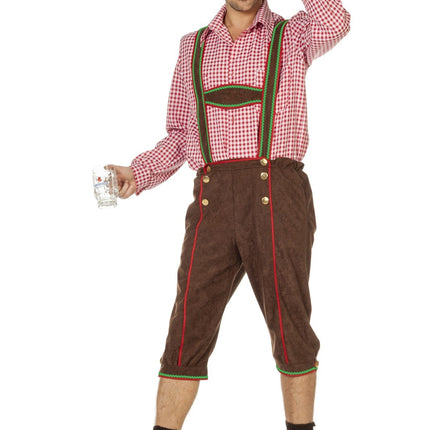 Lederhosen marroni lunghi da uomo