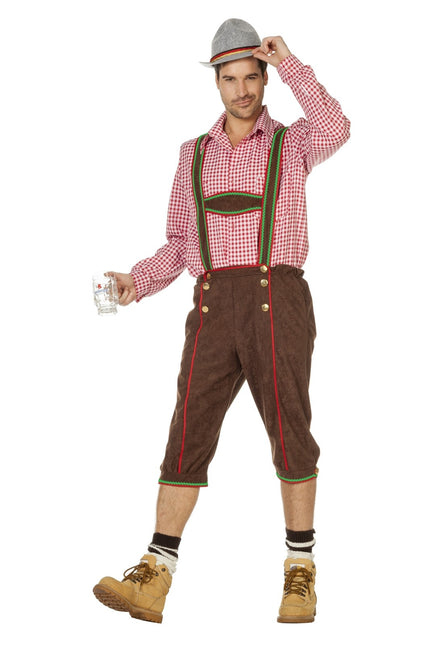 Lederhosen marroni lunghi da uomo