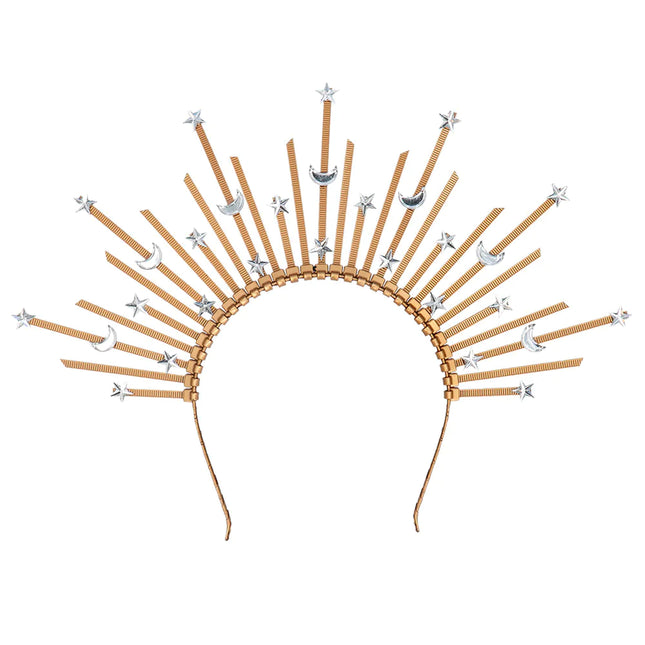 Cerchietto per capelli in oro e argento Apollo