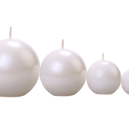 Candele a sfera Pearl Metallic 6cm 10pz