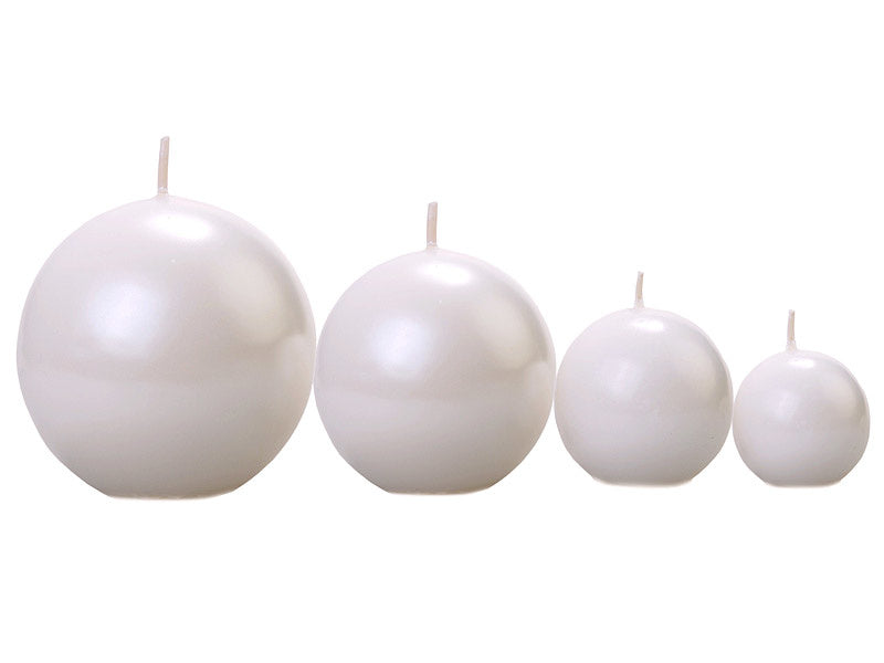 Candele a sfera Pearl Metallic 6cm 10pz