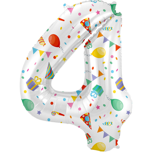 Palloncino Numero 4 Anni Vuoto 86cm