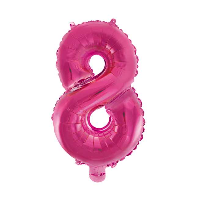 Palloncino Foil Figura 8 Fucsia XL 86cm vuoto