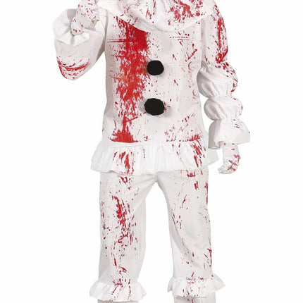 Costume da clown di Halloween da uomo sanguinario