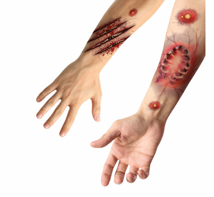 Tatuaggi finti di Halloween Ferite