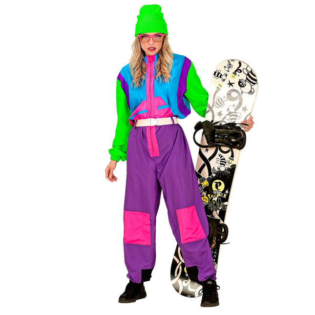 Neon anni '80 Tuta da sci Snowboarder