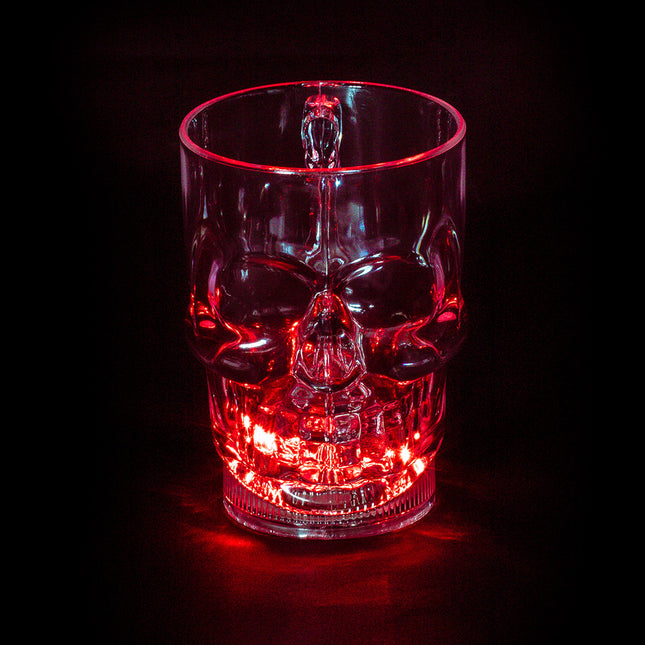 Teschio di vetro illuminante di Halloween 400ml