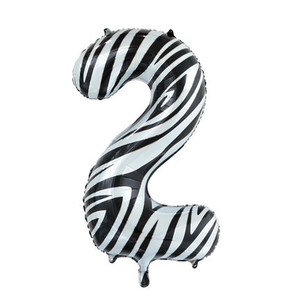 Palloncino in foil Figura 2 Zebra XL 86cm vuoto