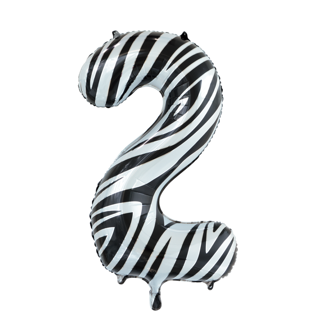 Pallone in foil Figura 2 Zebra XL 86cm vuoto